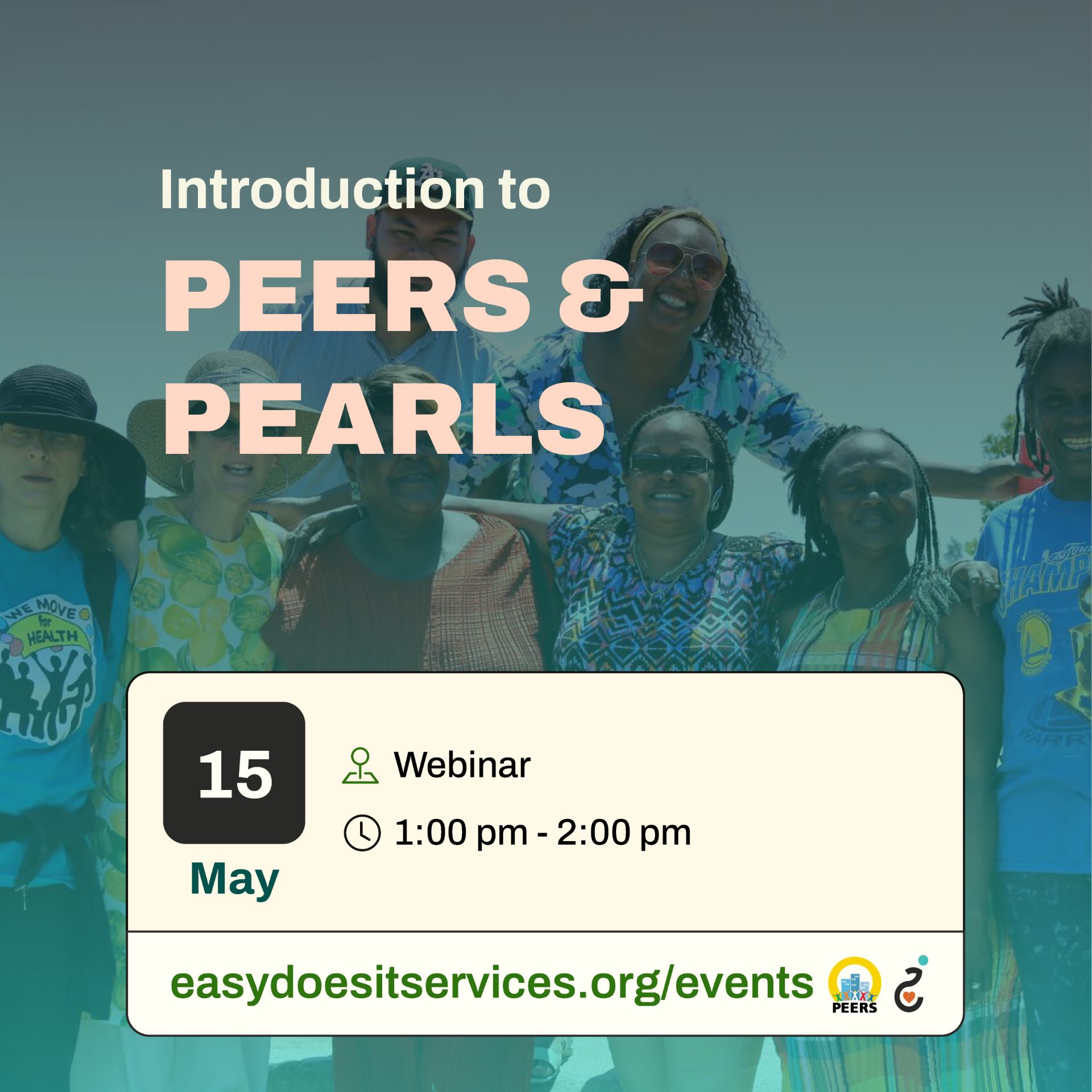 Infographic Reading: Introduction to PEERS & PEARLS, May 15, Webinar, 1 pm - 2 pm